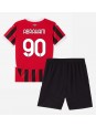 AC Milan Tammy Abraham #90 Heimtrikotsatz für Kinder 2024-25 Kurzarm (+ Kurze Hosen)